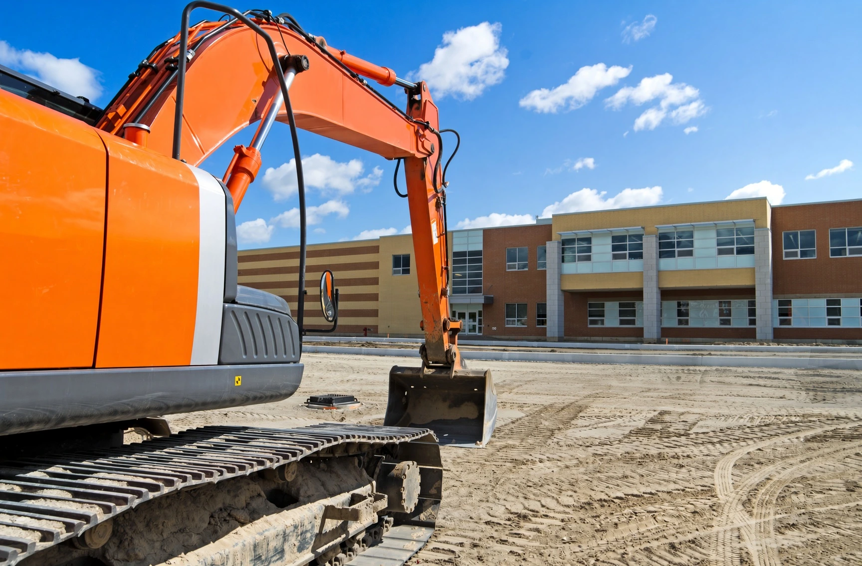 School campus parking lot paving project in Plano TX